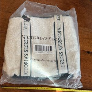 Victoria's Secret Cream Tote with Black Accents